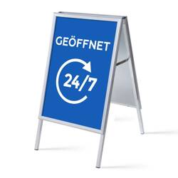 A-Board A1 Complete Set Open 24/7 Blue German