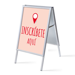A-Board A1 Complete Set Sign In Here Red Spanish