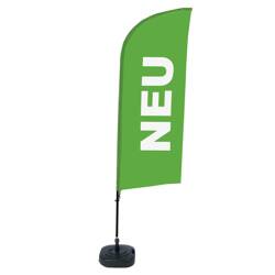 Beach Flag Alu Wind Complete Set New Green German