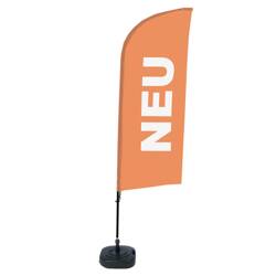 Beach Flag Alu Wind Complete Set New Orange German