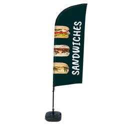 Beach Flag Alu Wind Complete Set Sandwiches English