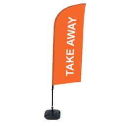 Beach Flag Alu Wind Complete Set Take Away Orange