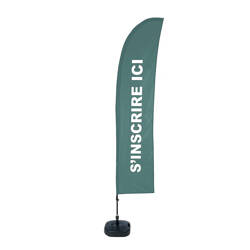 Beach Flag Budget L Set WT Sign In Grey FR I598