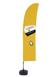 Beach Flag Budget Set Wind Large Click & Collect Yellow French