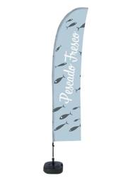 Beach Flag Budget Wind Complete Set Fresh Fish Spanish