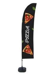 Beach Flag Budget Wind Complete Set Pizza Spanish