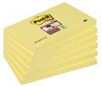 Bloczek samoprzylepny POST-IT® Super Sticky (655-12SSCY-EU), 127x76mm, 1x90 kart., żółty