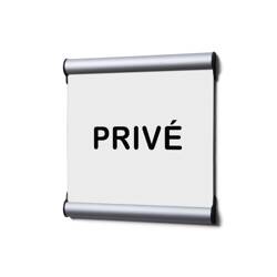 Door Sign 15,5 x 15,5 cm Set Private White