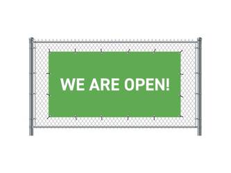 Fence Banner 200 x 100 cm Open English Green