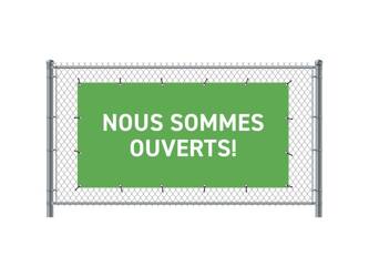 Fence Banner 200 x 100 cm Open French Green