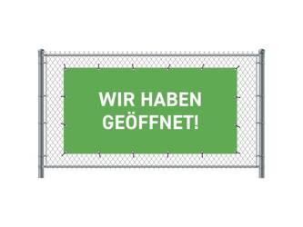 Fence Banner 200 x 100 cm Open German Green