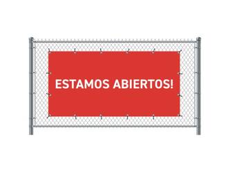 Fence Banner 200 x 100 cm Open Spanish Red