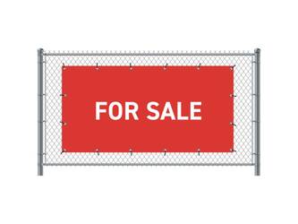 Fence Banner 200 x 100 cm Sale English Red