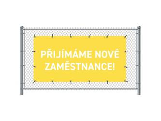 Fence Banner 300 x 140 cm Hiring Czech Yellow