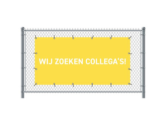 Fence Banner 300 x 140 cm Hiring Dutch Yellow