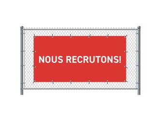 Fence Banner 300 x 140 cm Hiring French Red