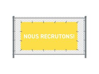 Fence Banner 300 x 140 cm Hiring French Yellow