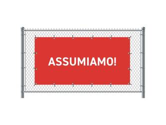 Fence Banner 300 x 140 cm Hiring Italian Red