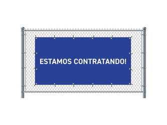 Fence Banner 300 x 140 cm Hiring Spanish Blue