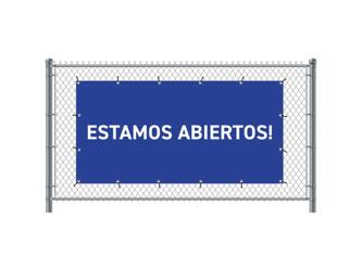 Fence Banner 300 x 140 cm Open Spanish Blue