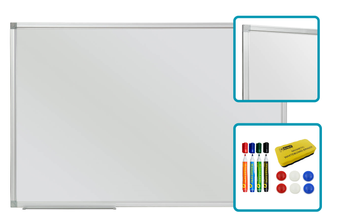 Magnetic whiteboard 120x90 / 90x120 cm in aluminum frame WA1