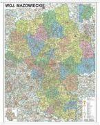 Mapa magnetyczna województwa Mazowieckiego 100x120cm 1:240 tys.