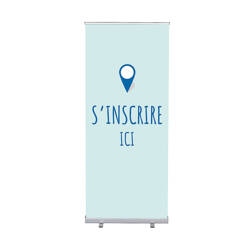 Roll-Banner Budget 85-200 Set Sign In Blue FR I561