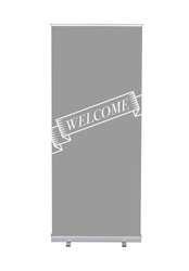 Roll-Banner Budget 85 Complete Set Welcome Grey English