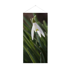 Wall Hanging Tapestry 58 x 120 cm White Flower Snowdrop