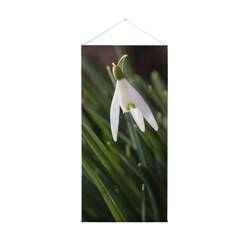 Wall Hanging Tapestry 58 x 160 cm White Flower Snowdrop