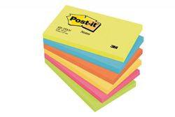 Bloczek samoprzylepny POST-IT® (655-TFEN), 127x76mm, 6x100 kart., paleta energetyczna