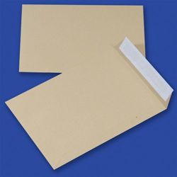 Koperty z taśmą silikonową OFFICE PRODUCTS, HK, B5, 176x250mm, 90gsm, 10szt., brązowe