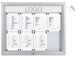 Outdoor Lockable Showcase Illuminated Logo With Gas Spring 27x A4