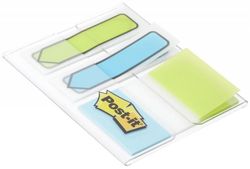 Zakładki indeksujące POST-IT® do archiwizacji (680-684A-EU), PP, 2x16 strałek 12x43mm + 16 zakładek 24x43mm, morskie kolory