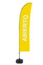 Beach Flag Budget Wind Complete Set Open Yellow Spanish