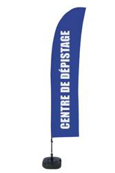 Beach Flag Budget Wind Complete Set Test Location Blue French