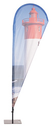 Beachflag Alu TropfenForm 190cm Druck