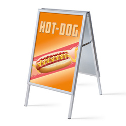 Kundenstopper A1 Komplettset Hot Dog Französisch