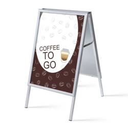 Kundenstopper A1 Komplettset Kaffee To Go Englisch