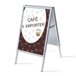 Kundenstopper A1 Komplettset Kaffee To Go Französisch