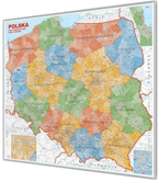 Mapa magnetyczna Polski - administracyjna