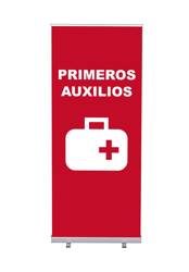 Roll-Banner Budget 85 Komplettset Erste Hilfe Spanisch