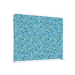 Textil Raumteiler 200-150 Doppel Punkte Farbe Blau