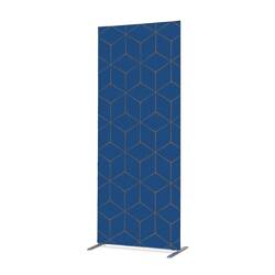 Textil Raumteiler Deko 100-200 Hexagon Blau-Braun