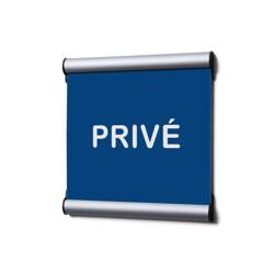 Türschild 15,5 x 15,5 cm Komplettset Privat Blau