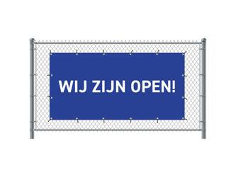 Zaun-Banner 200 x 100 cm Geöffnet Holländisch Blau
