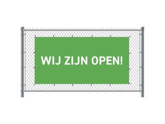 Zaun-Banner 200 x 100 cm Geöffnet Holländisch Grün