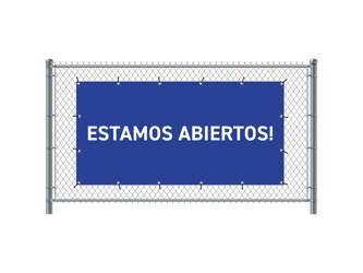 Zaun-Banner 200 x 100 cm Geöffnet Spanisch Blau