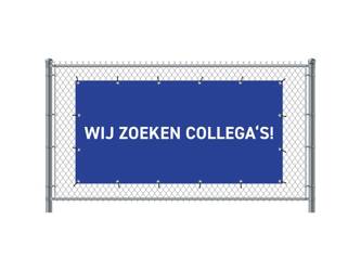 Zaun-Banner 200 x 100 cm Wir Stellen Ein Holländisch Blau