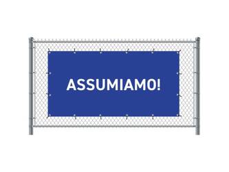 Zaun-Banner 200 x 100 cm Wir Stellen Ein Spanisch Blau